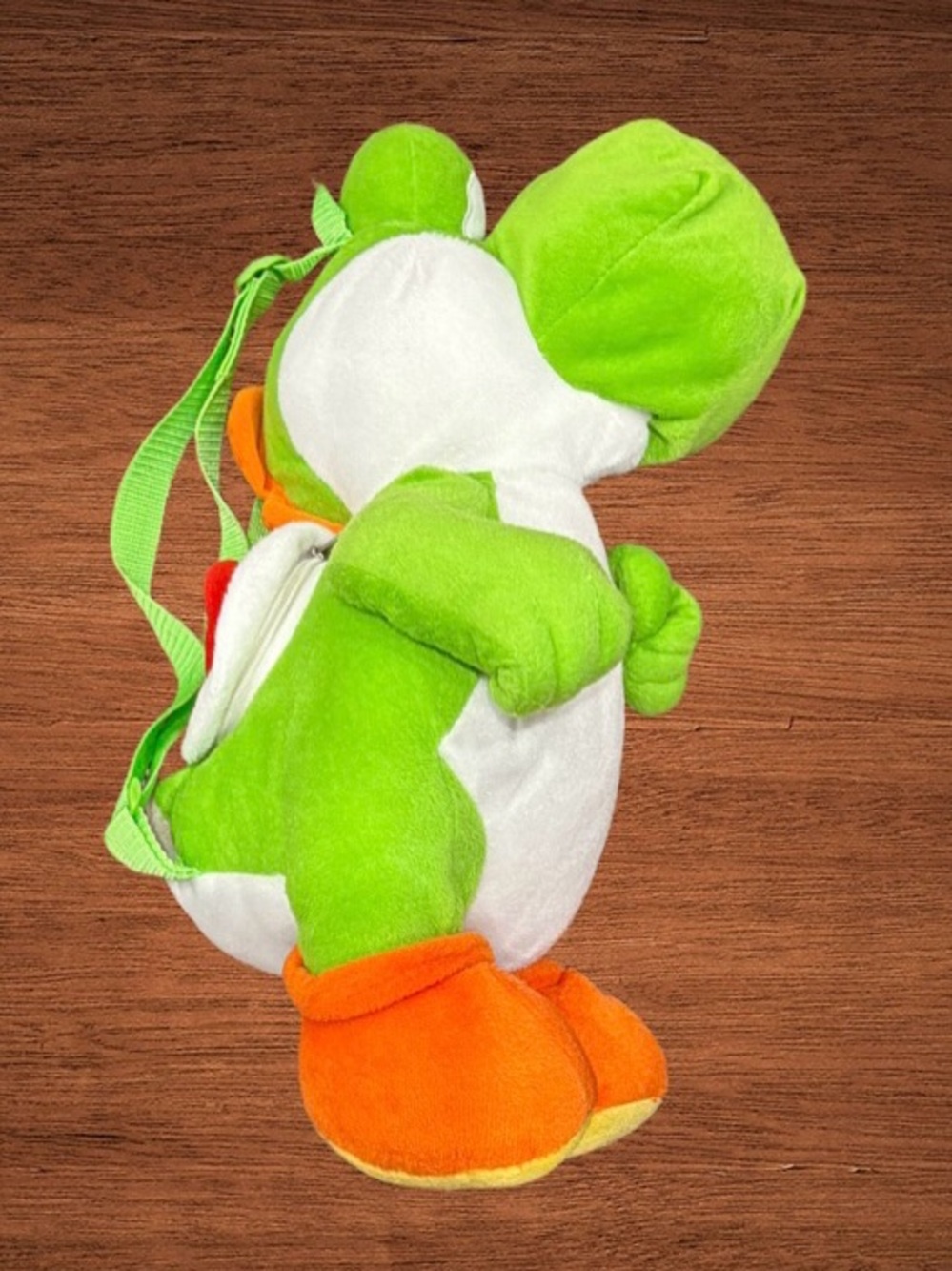 NINTENDO SUPER MÁRIO YOSHI PLUSH BACKPACK ADJUSTABLE STRAP.SMALL ZIPPERED COMPAR